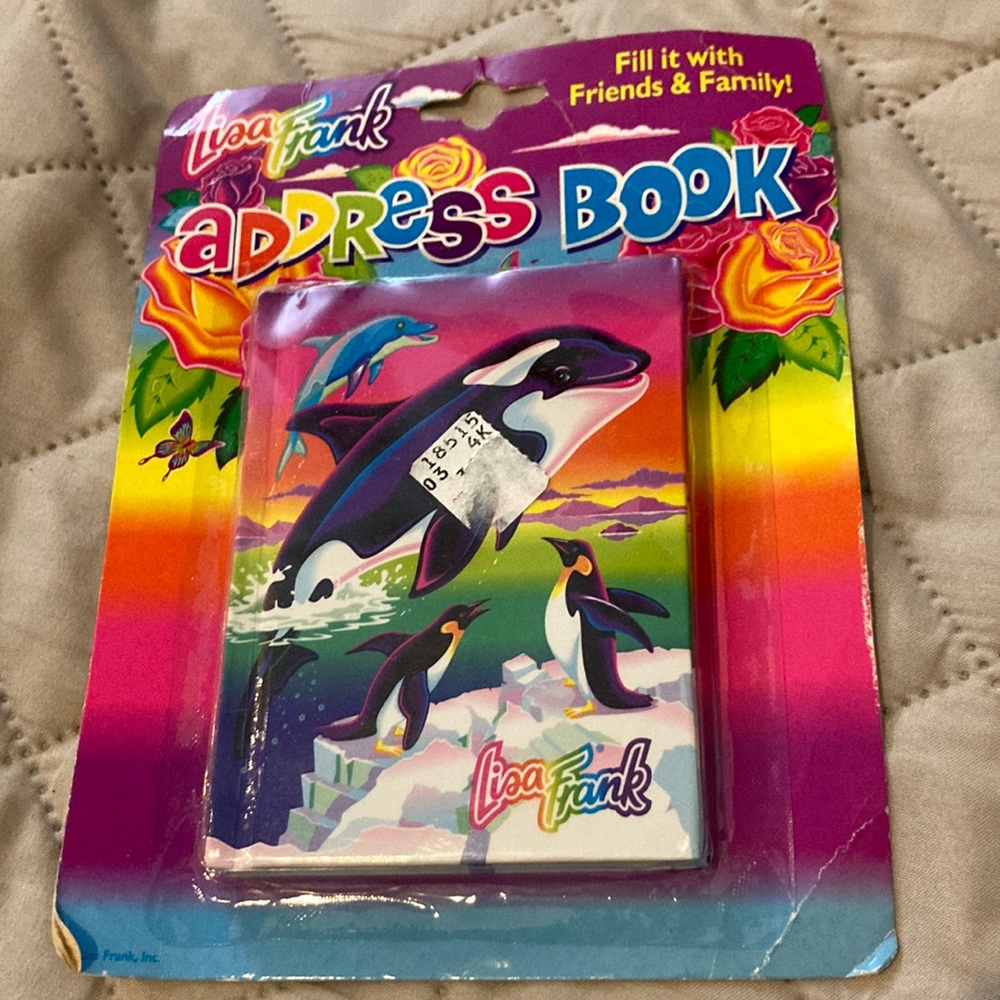 NWT Vintage Lisa Frank Max Splash Address Book